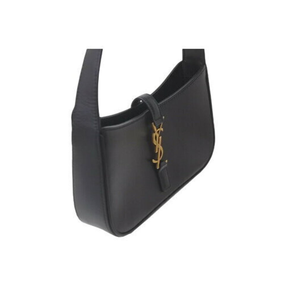 SAINT LAURENT Hobo Shoulder Leather Bag Black Gold - Picture 4 of 8